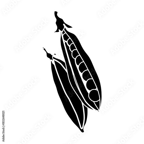 black and white fish with a bird silhouette mixed into a simple vector illustration on a clean white background