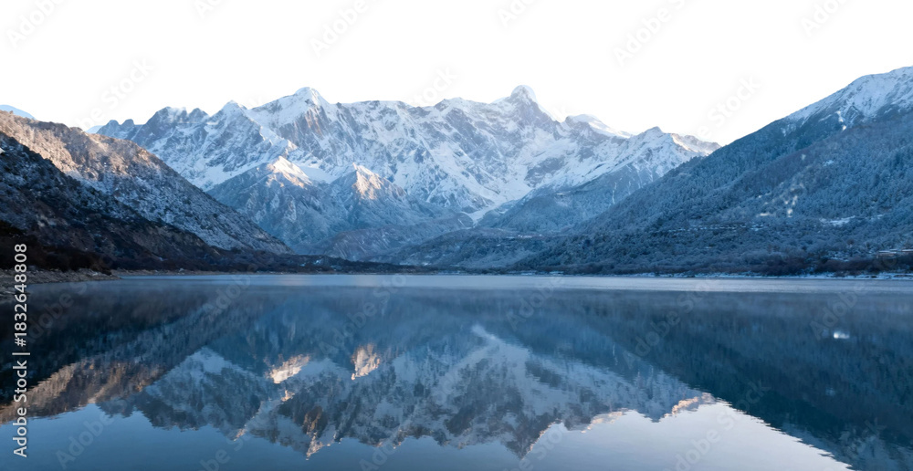 custom made wallpaper toronto digitalSnow-capped mountains reflected in a calm lake at dawn