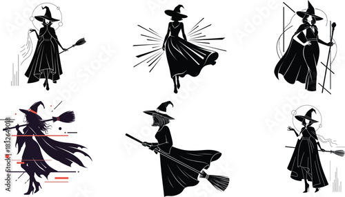 Witch silhouette art