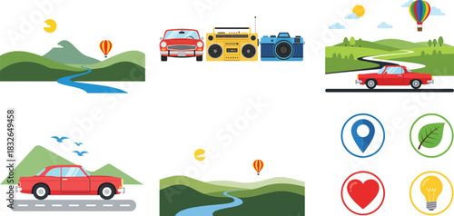 Travel and journey set