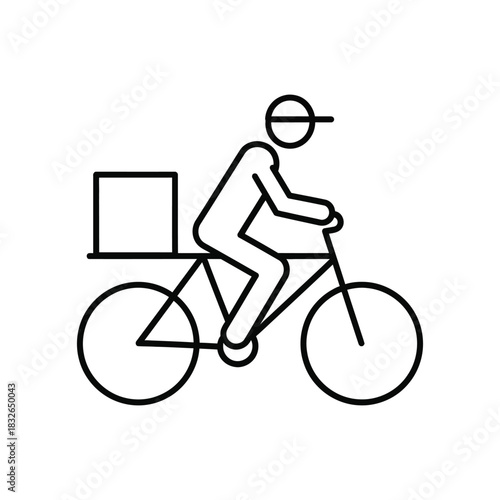 Delivery Cyclist Icon