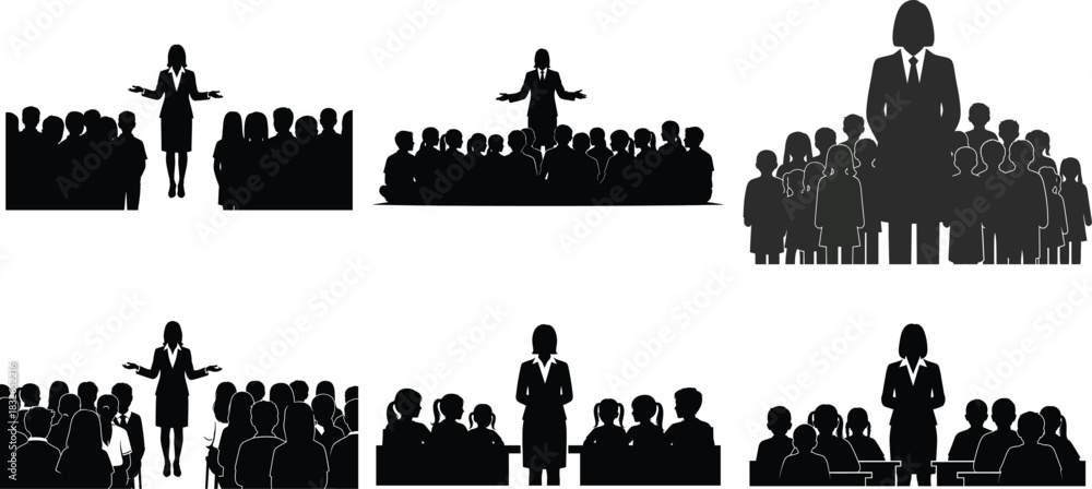 Fototapeta premium Teaching a large group