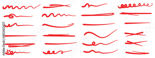 marker and brush stroke set, hand drawn underline and squiggle lines, artistic doodle elements for creative graphic design. Best Collections. hand drawn underline squiggle brush grunge lines. EPS 10. 