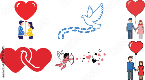Love and romance icons