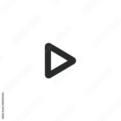 Minimalist Play Button Icon A Simple Design for Multimedia and User Interface Applications