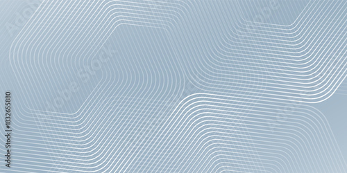 Blue hexagon lines on gray background. Geometric stripe line art design presentation old light pattern good