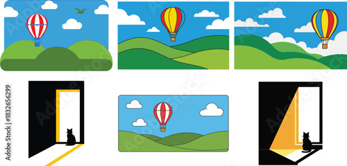 Air balloon journey up