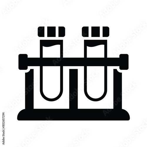 Take your hands on this amazing glyph style icon of test tubes