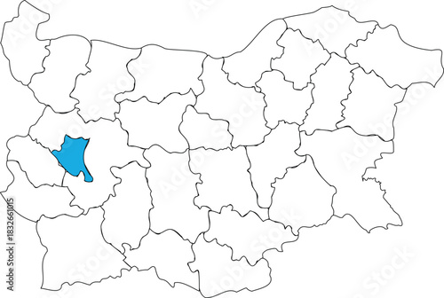 Outline capital mark of Bulgaria vector illustration 