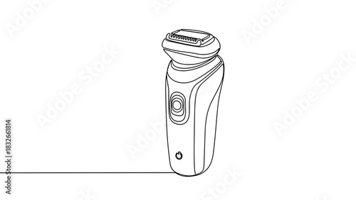 Electric shaver with ergonomic design and power button  