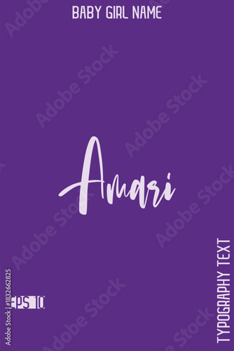 Amari    -Female Name Stylish Typography Text Vector Artwork