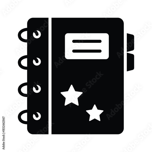 Take your hands on this trendy glyph icon of notebook, premium vector