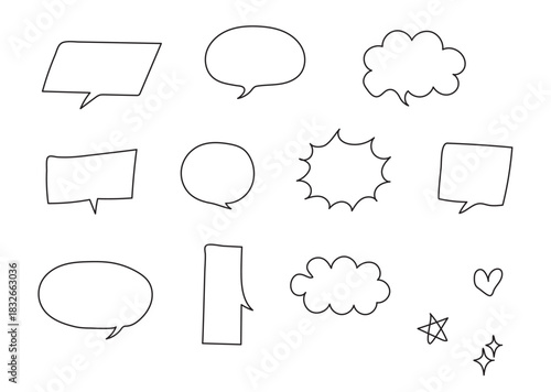 手書き吹き出しセット