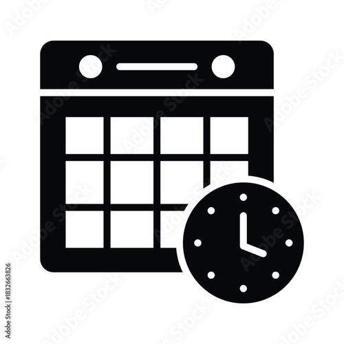 Take your hands on this amazing glyph icon of timetable