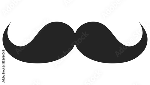 Mustache icon isolated on white background.