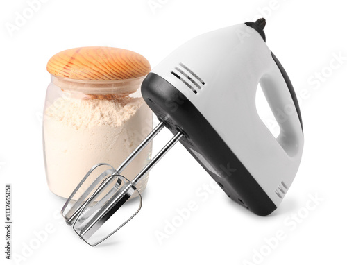 Electric mixer with jar of ...