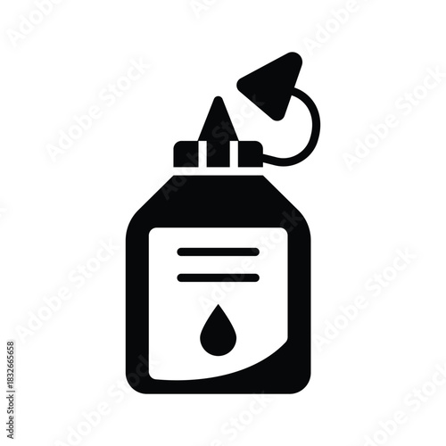 Check this amazing glyph icon of glue bottle, premium vector