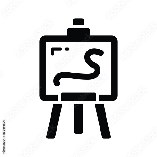 Drawing, painting, and art class education, painting glyph icon