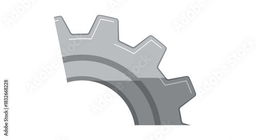 abstract gear mechanism in modern industrial automation with complex engineering design