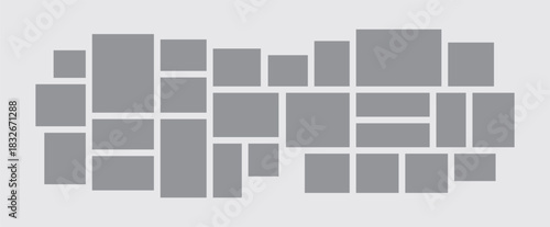 Pictures or photos frame collage comics page grid layout abstract photo frames and digital photo wall template

