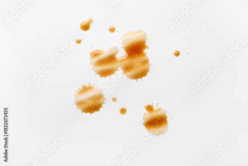 Coffee stains on white back...