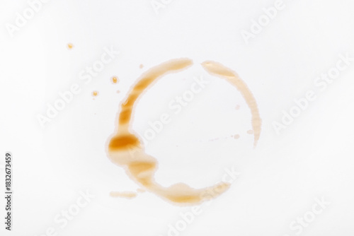Coffee cup ring on white ba...