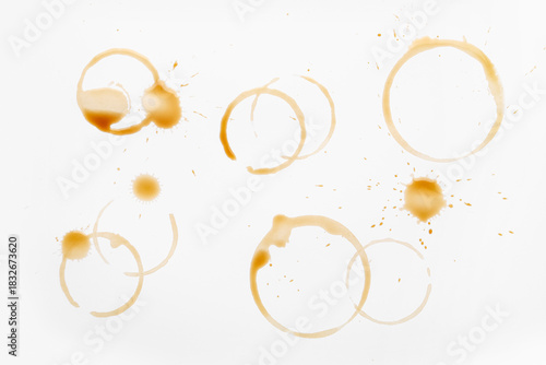 Coffee stains on white back...