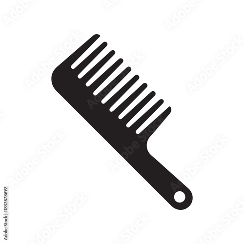 Hair comb icon, barber icon, hairbrush
