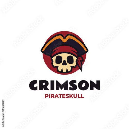 Mascot Pirate Skull Logo Design
