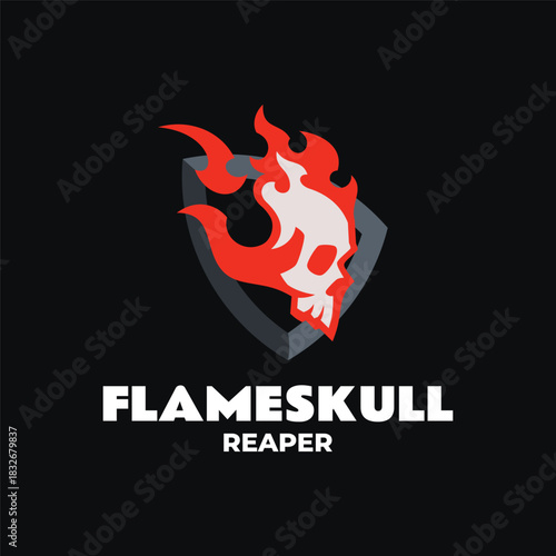 Mascot Skull Reaper Logo Design