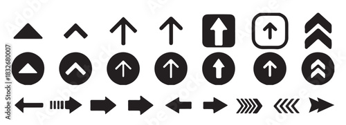 Arrow vector icon set, collection of modern cursor arrows for web and app design. black arrows vector set