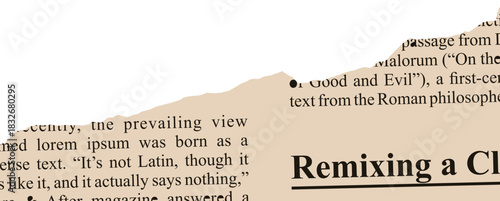 Torn Newspaper Vector
