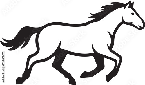 horse logo icon mark vector for racing equestrian and adventure use