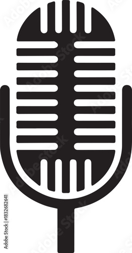 microphone broadcast icon vector for podcasting and streaming