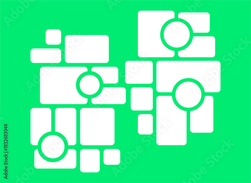 Pictures or photos frame collage, page grid layout abstract photo frames and digital photo wall template
