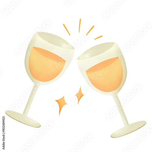two glasses of champagne