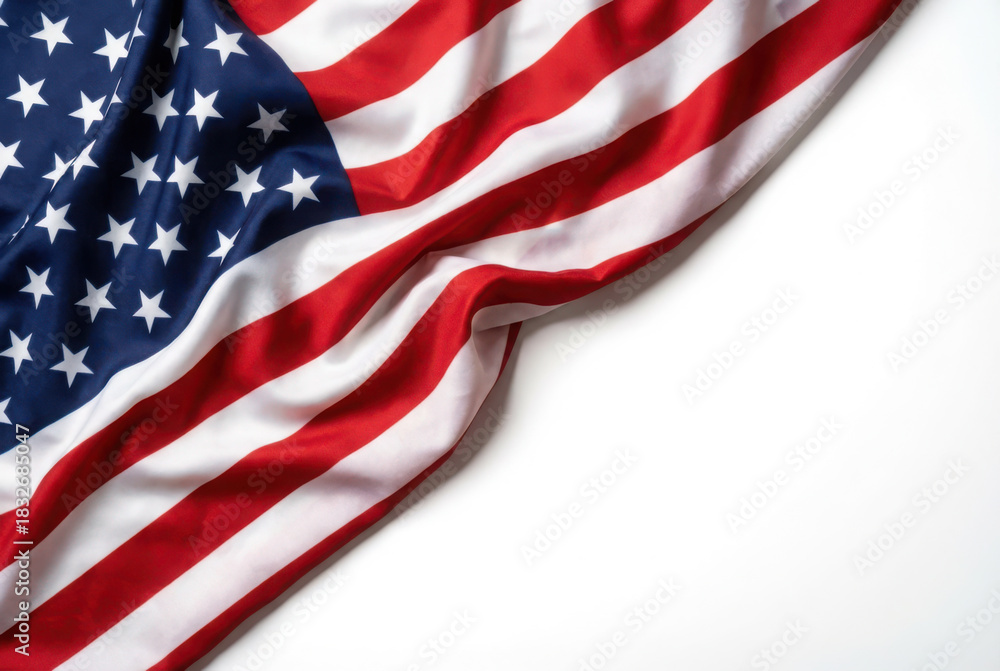 Obraz premium Waving American flag with stars and stripes on a background USA flag patriotism