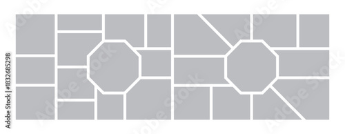 Picture photo Collage grid photo effect template design