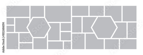 Picture photo Collage grid photo effect template design