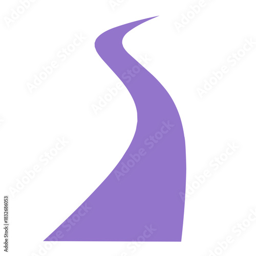 Winding path illustration 