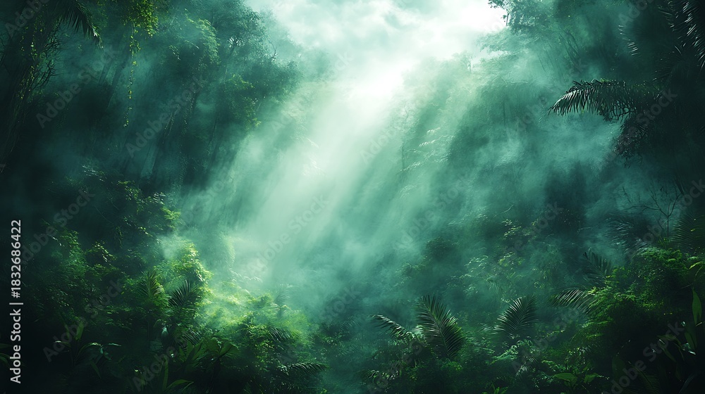 Obraz premium Mystical jungle light