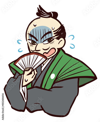 悪事がばれて慌てる悪代官