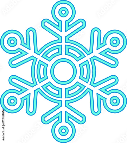Neon Snowflake Decoration