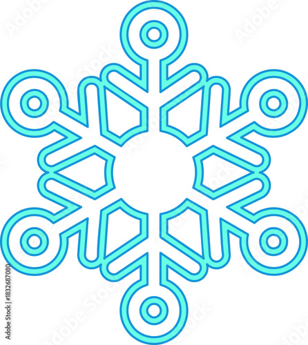 Neon Snowflake Decoration