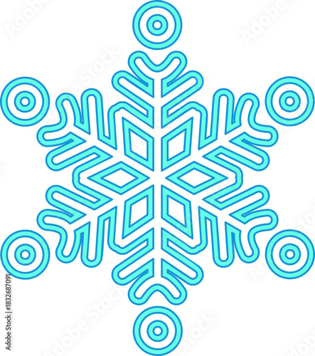 Neon Snowflake Decoration