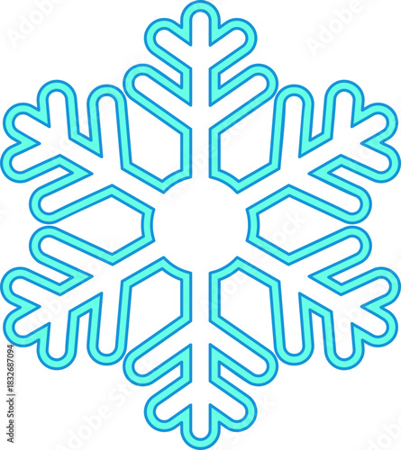 Neon Snowflake Decoration