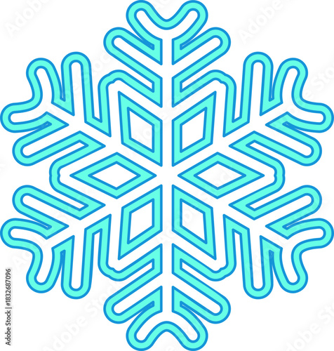 Neon Snowflake Decoration