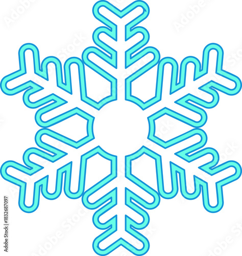 Neon Snowflake Decoration