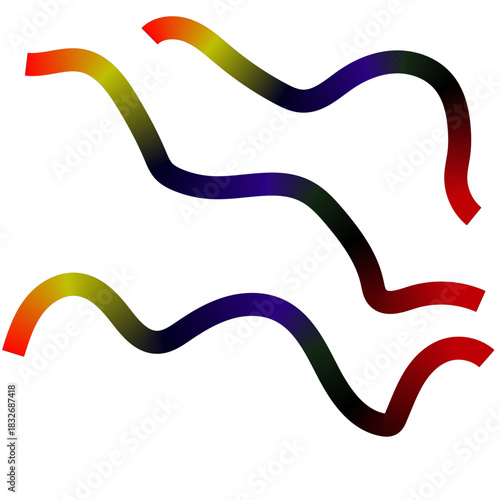Colorful Abstract Wavy Lines – Gradient Ribbon Artistic Design