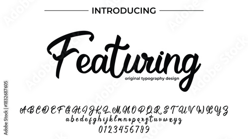 Featuring - Elegant Script Font for Smooth Handwritten Design and Creative Typography